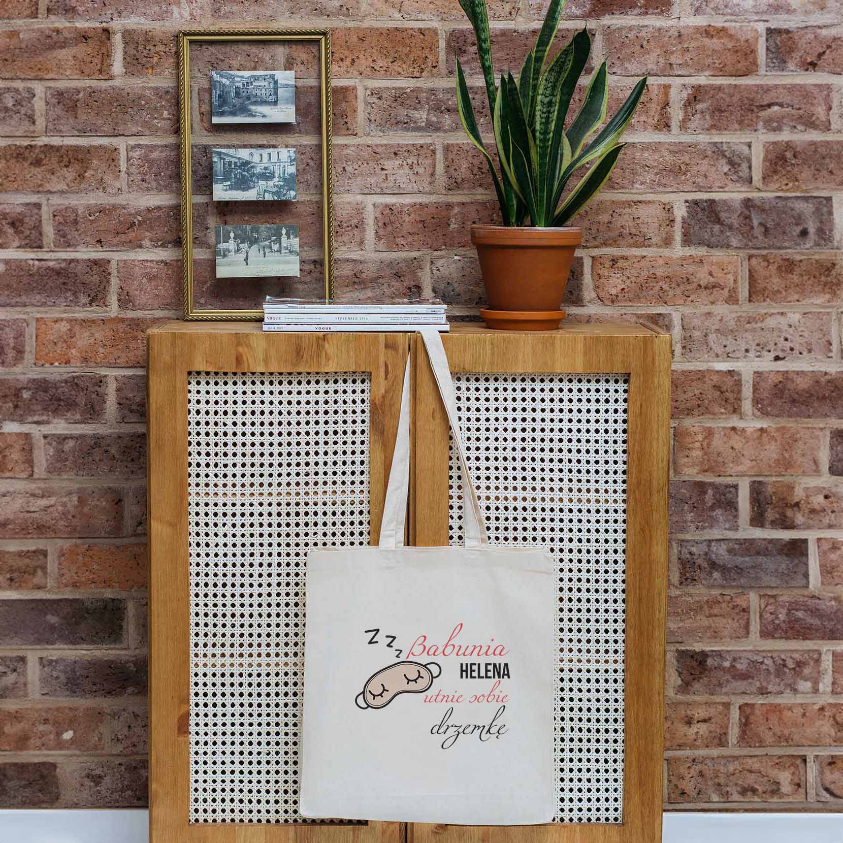 Torba Bawełniana Śpiąca Babcia PERSONALIZACJA