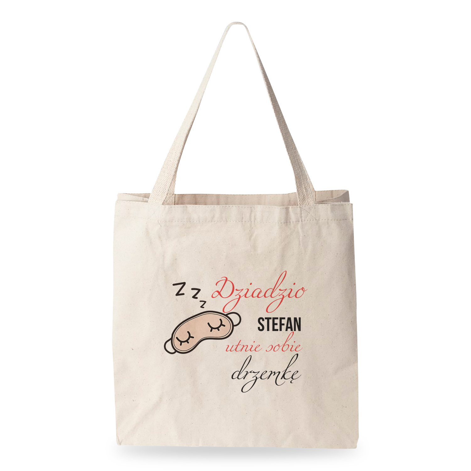 Torba Bawełniana Śpiący Dziadek PERSONALIZACJA
