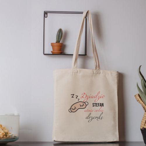 Torba Bawełniana Śpiący Dziadek PERSONALIZACJA