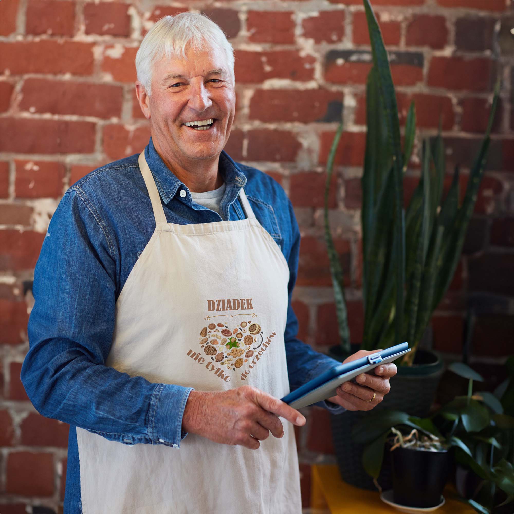 Fartuch Bawełniany Dziadek nie tylko do Orzechów
