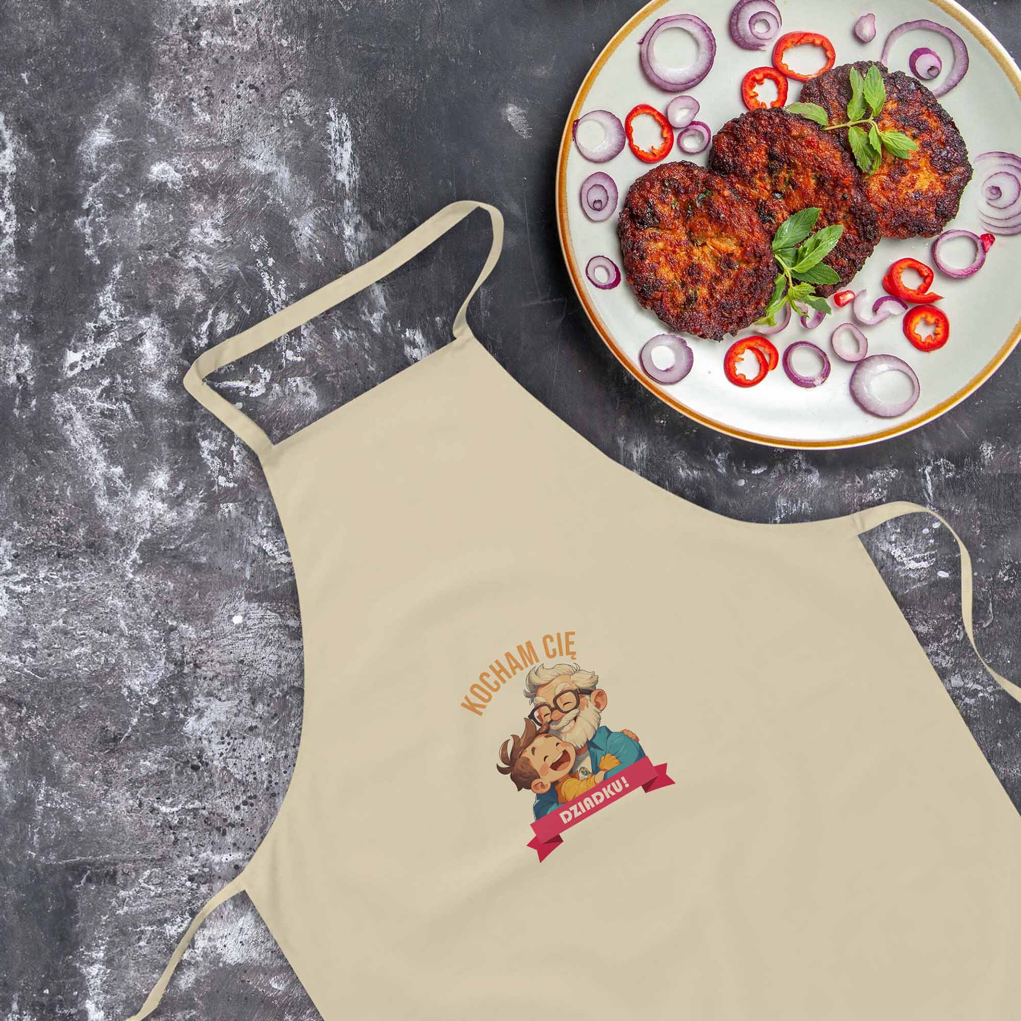 Fartuch Bawełniany Kocham Cię Dziadku