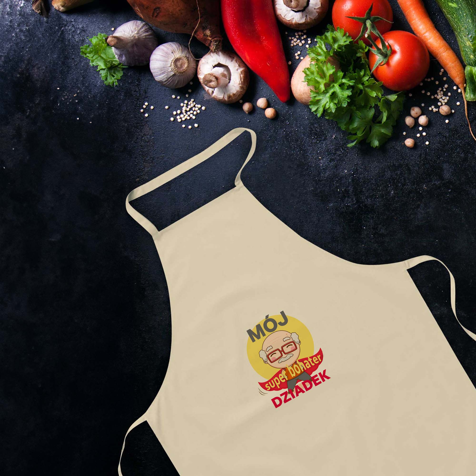 Fartuch Bawełniany Mój Superbohater Dziadek