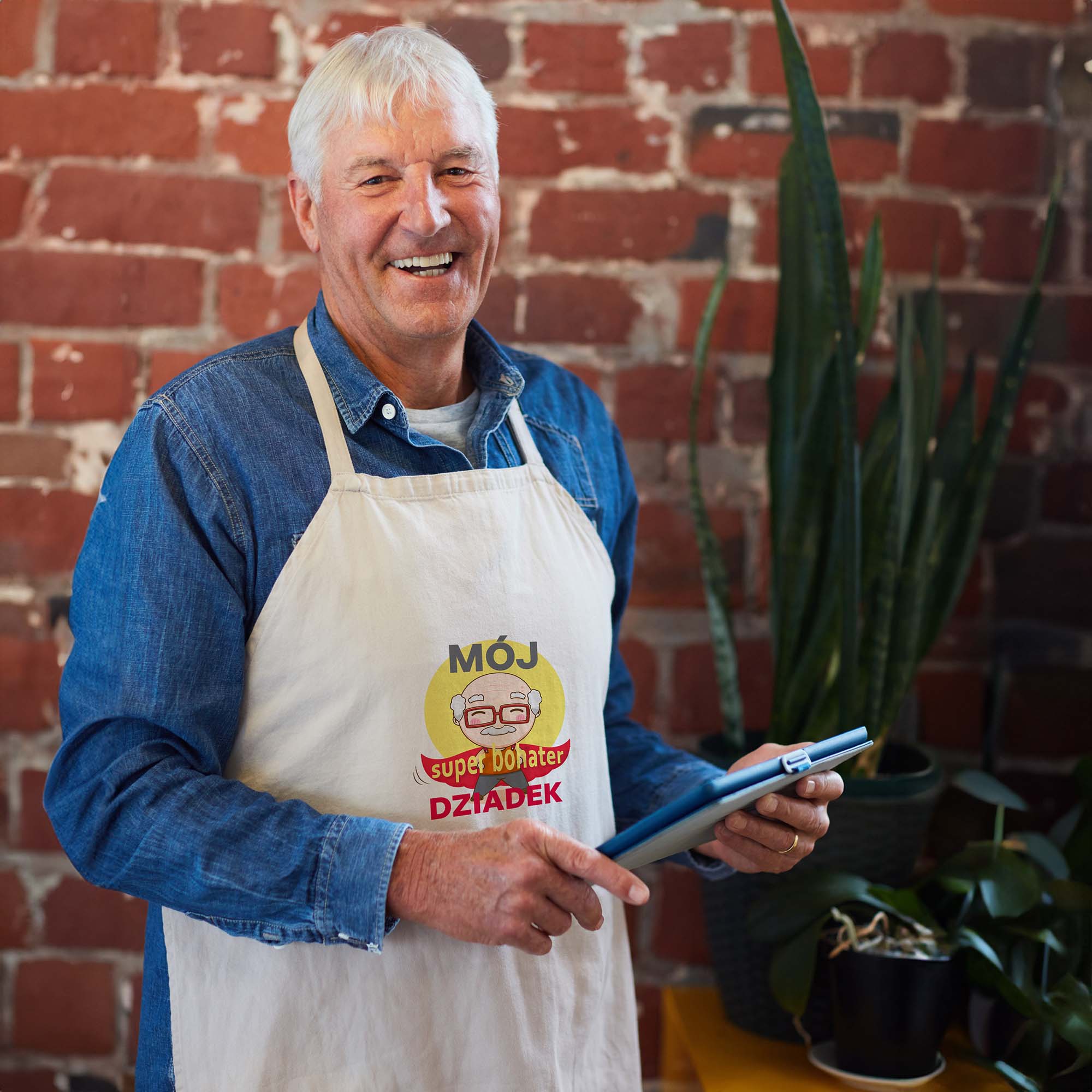 Fartuch Bawełniany Mój Superbohater Dziadek