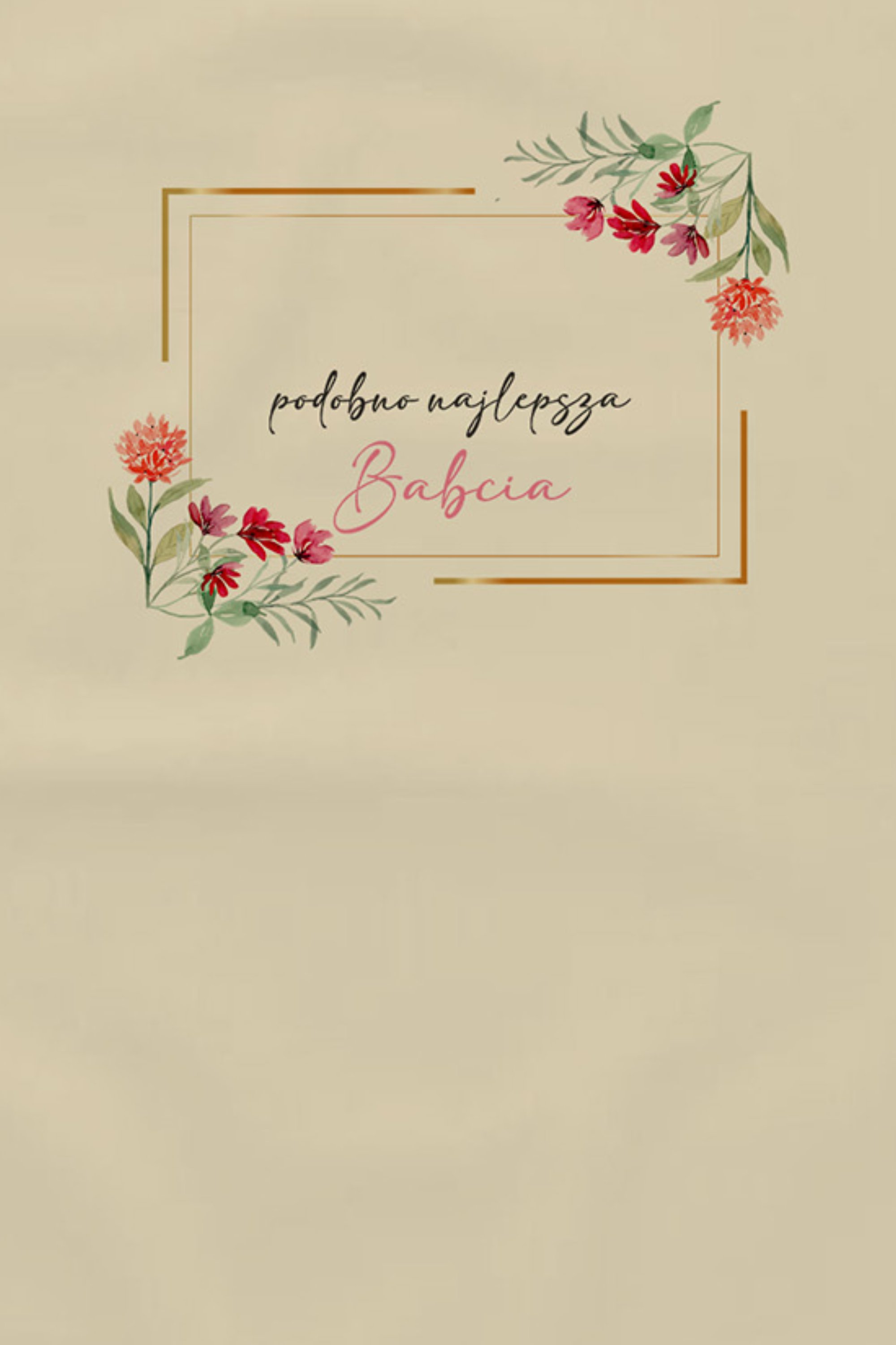 Fartuch Bawełniany Podobno Najlepsza Babcia PERSONALIZACJA