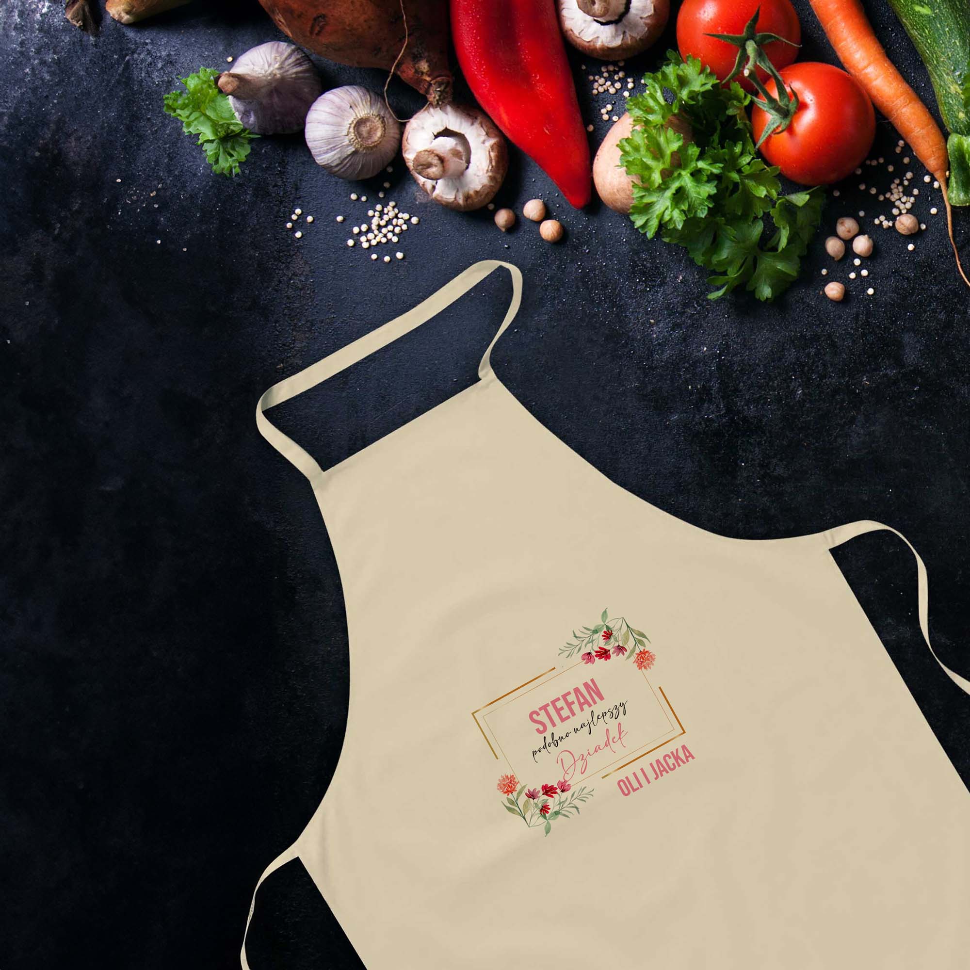 Fartuch Bawełniany Podobno Najlepszy Dziadek PERSONALIZACJA